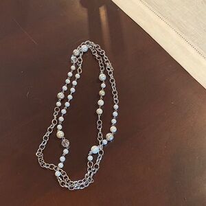 Elegant Silver and Pearl Necklace